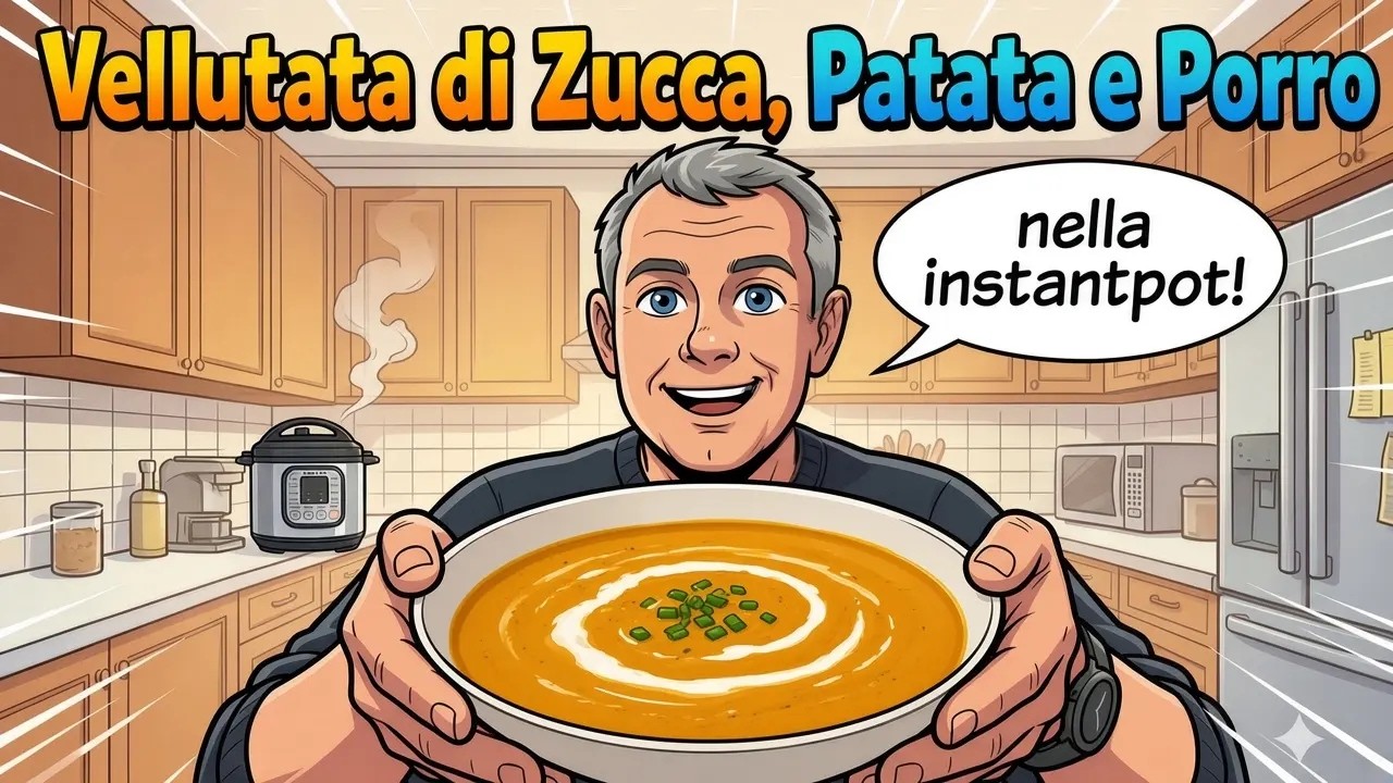 Come fare la Vellutata di Zucca, Patata e Porro nella Instantpot!